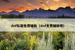 dnf私服免费辅助（dnf免费辅助吧）